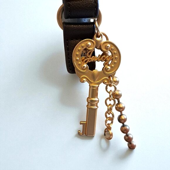 Juicy Couture the Key to Juicy Dome Satchel Crossbody White Brown NWT - Picture 7 of 16